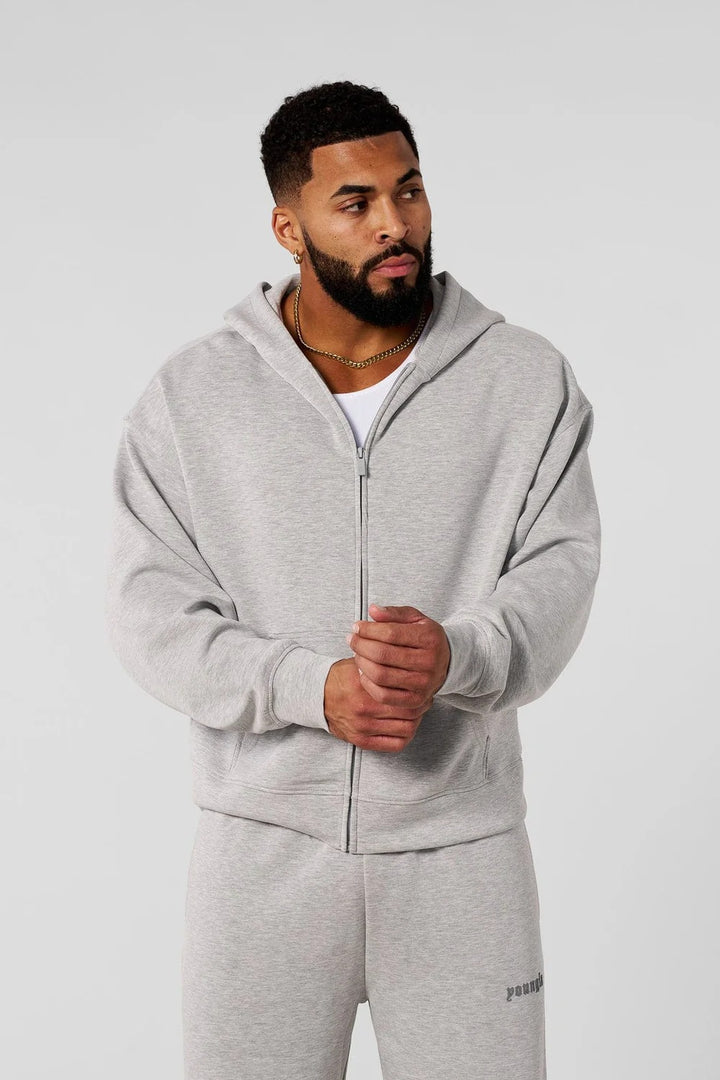 Men's hoodie with full zip and practical pockets Lisslune