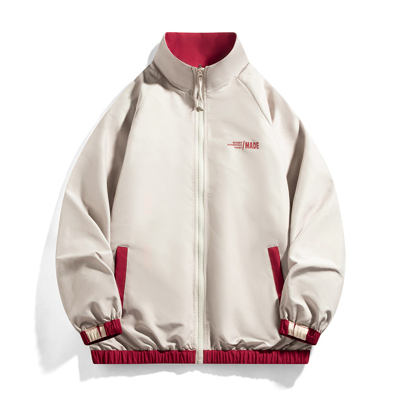 Men's sporty transitional jacket with contrast stripes Lisslune