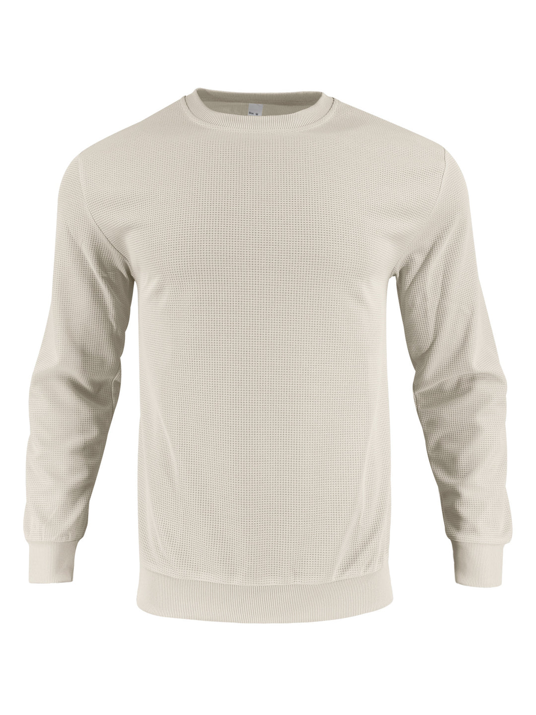 Men's stylish textured sweatshirt with round neck and elastic cuffs Lisslune