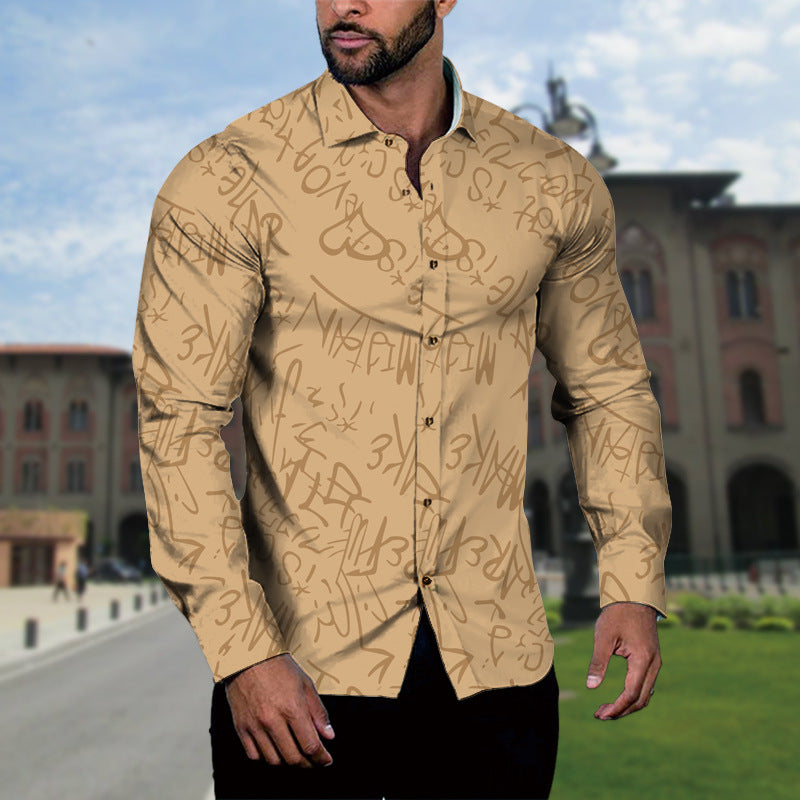 Men's long-sleeve shirt with modern boucle pattern and stylish cut Lisslune