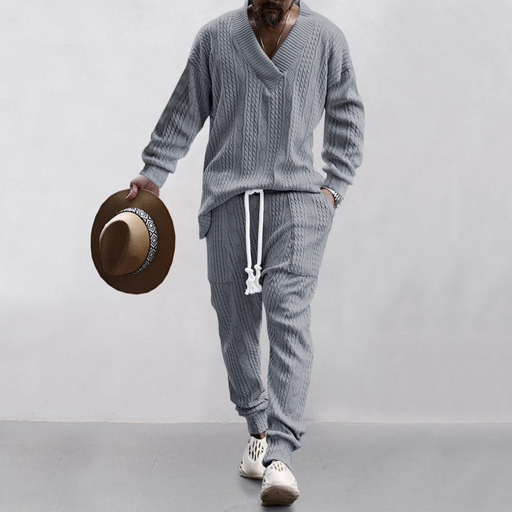 Men's knitted sweater and jogger set Lisslune