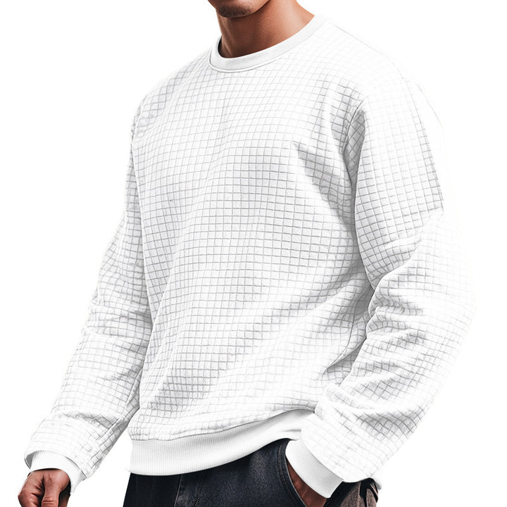 Men's long sleeve sweatshirt with textured design and elastic cuffs Lisslune
