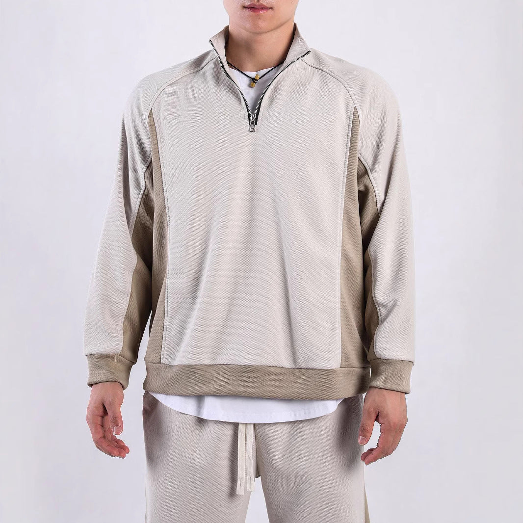 Men's functional sweater with half zipper and breathable inserts Lisslune