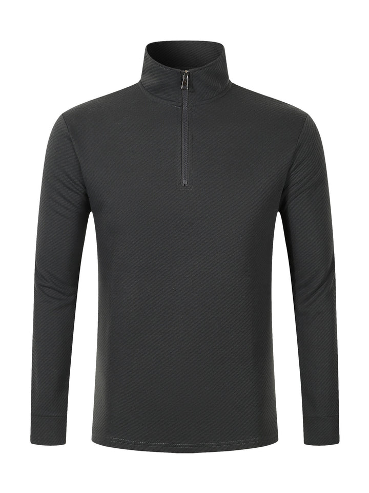 Men's functional pullover with short zipper and breathable material Lisslune