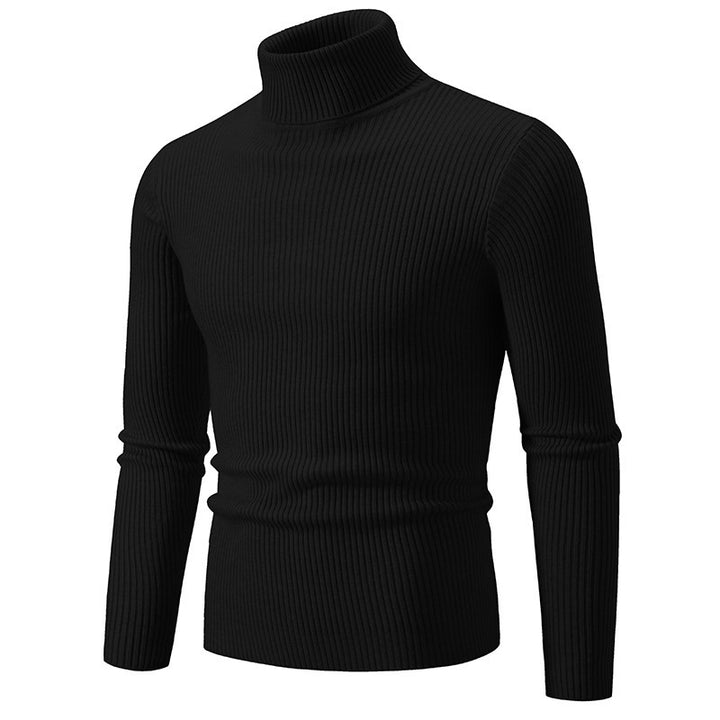 Men's turtleneck sweater made of fine ribbed material Lisslune
