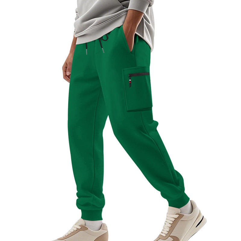 Men's leisure pants with practical side pocket design Lisslune