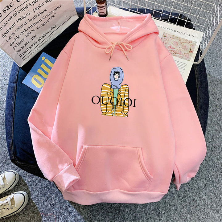 Ladies hoodie with unique cartoon design Lisslune