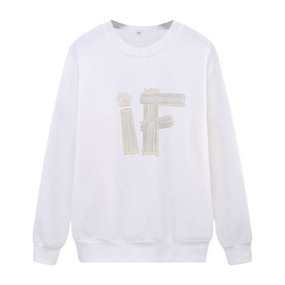 Women's casual sweatshirt with creative graphic print Lisslune