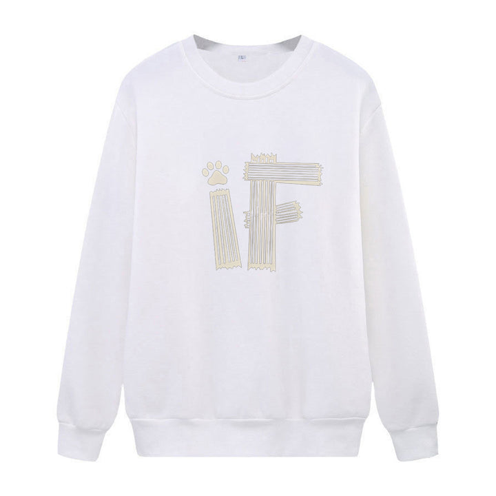 Women's casual sweatshirt with creative graphic print Lisslune