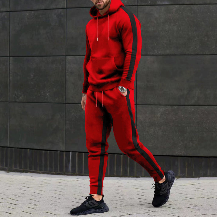 Men's tracksuit with hood and contrasting side elements Lisslune