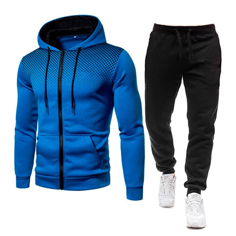 Men's Sporty Hooded Sweatshirt Jacket with Innovative Design and Comfortable Jogging Pants Lisslune