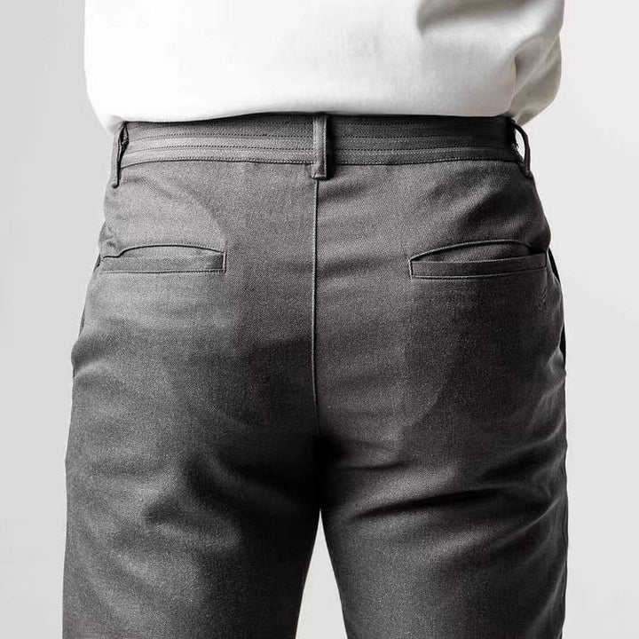 Men's stylish chino pants with elastic waistband and practical pockets Lisslune