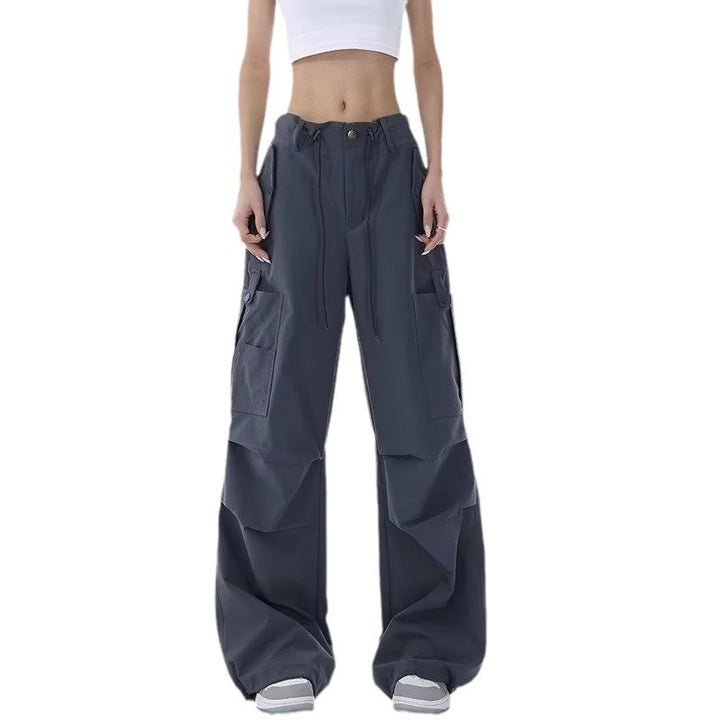 Women's cargo pants in a casual oversized cut with practical pockets and adjustable waistband