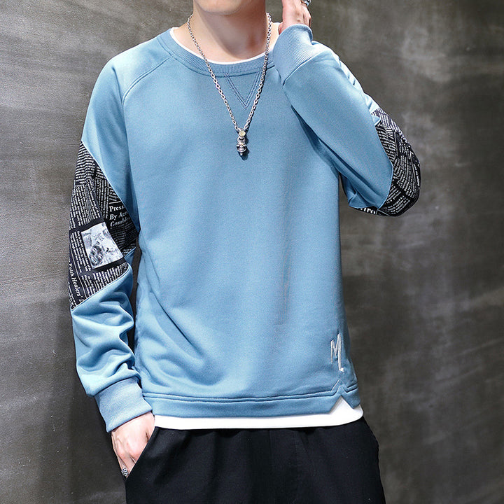 Men's fashionable sweatshirt with unique print details Lisslune