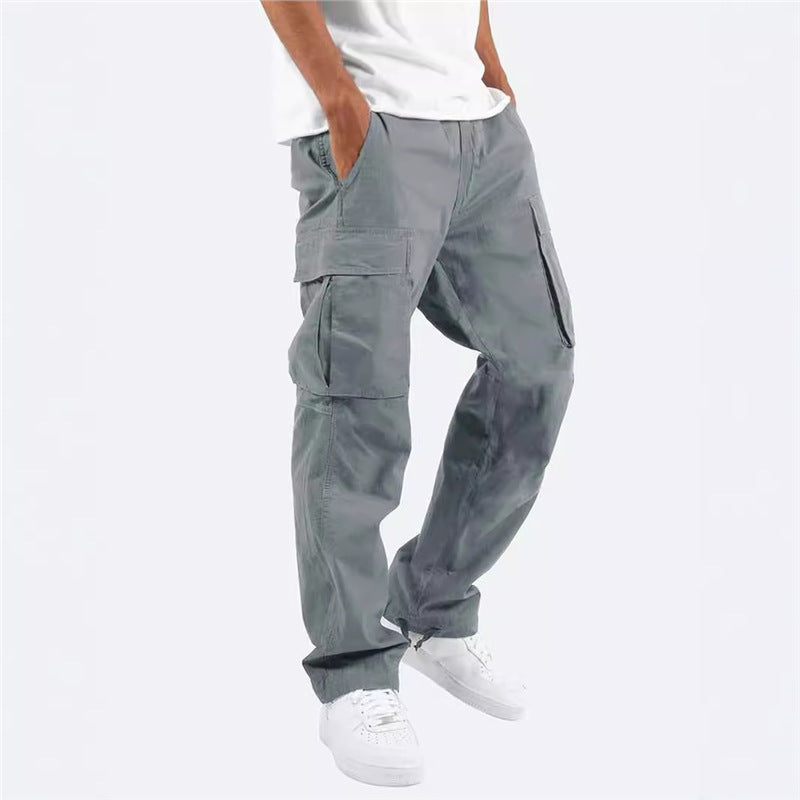 Men's cargo pants with multifunctional pockets and relaxed fit Lisslune