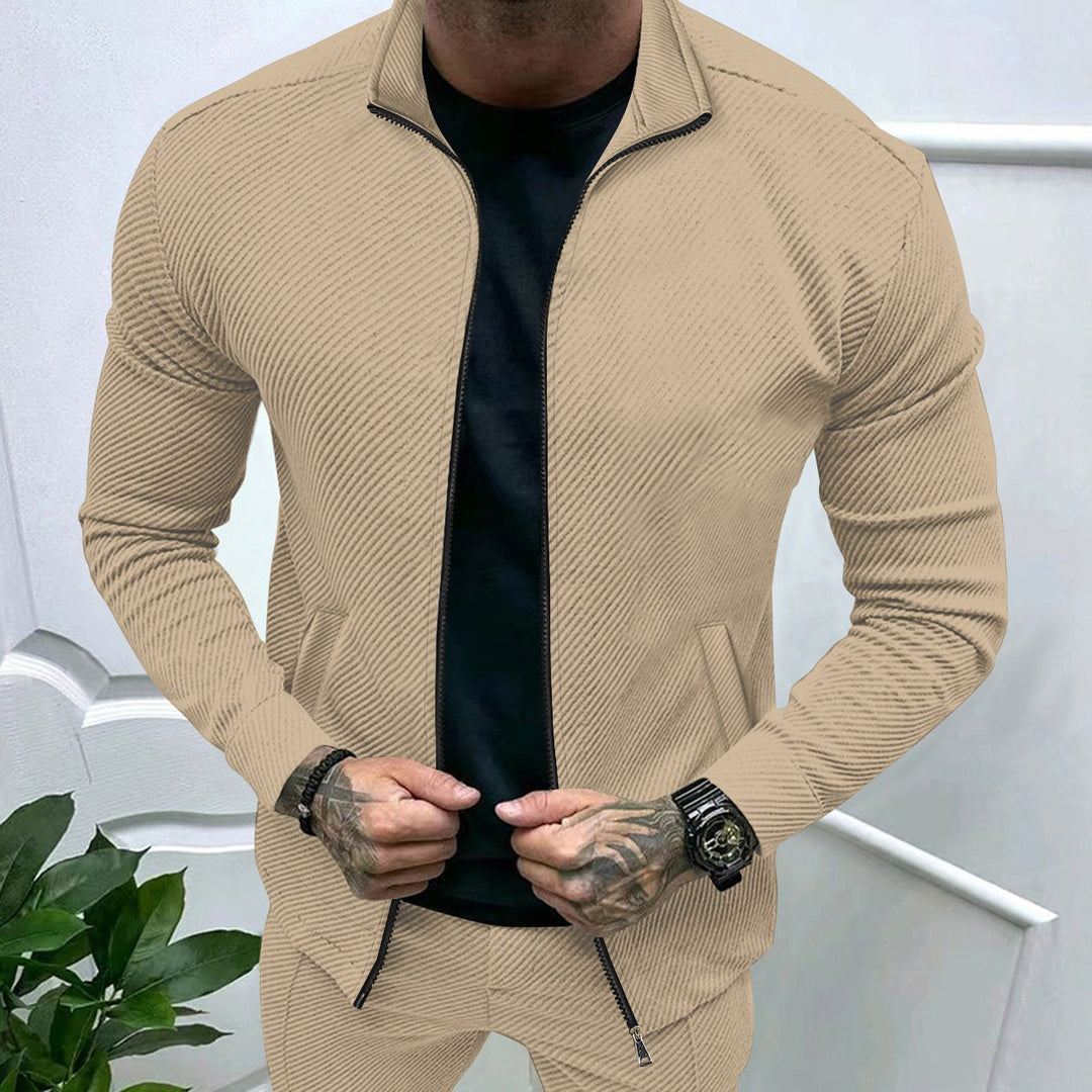 Men's sporty jacket with textured design Lisslune