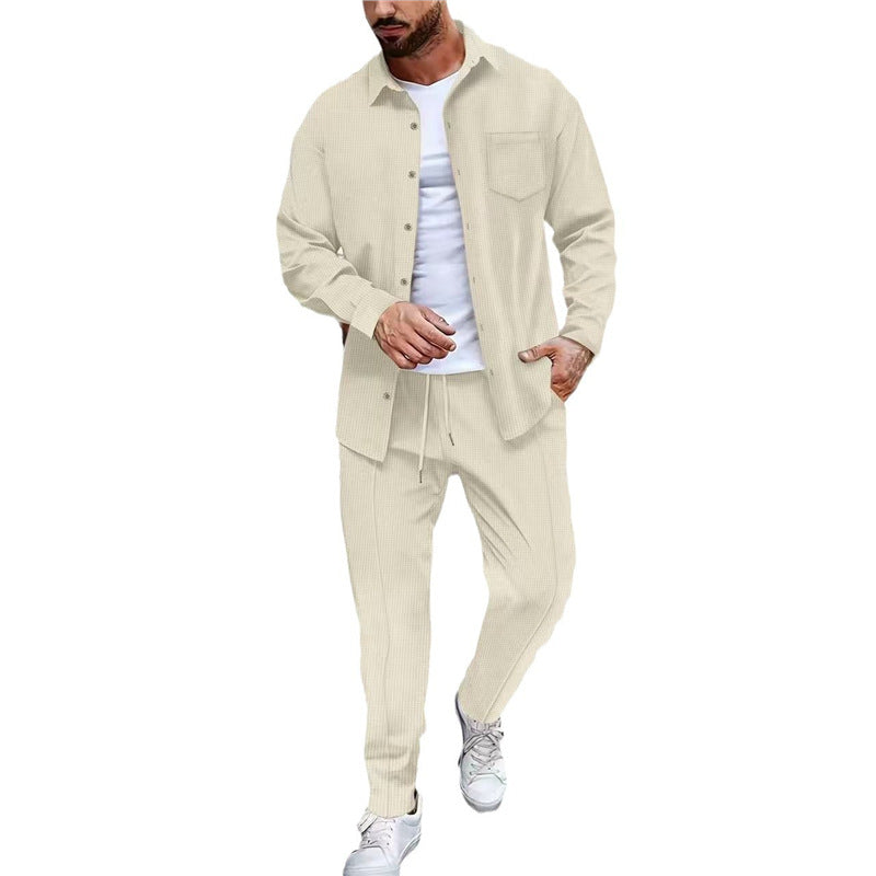 Men's Casual Leisure Shirt and Pants Set Lisslune