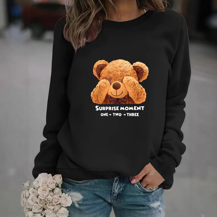 Women Sweatshirt with unique bear motif and entertaining saying Lisslune