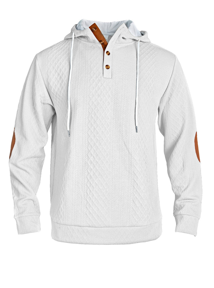 Men's casual hoodie with innovative knit structure and fashionable accents Lisslune