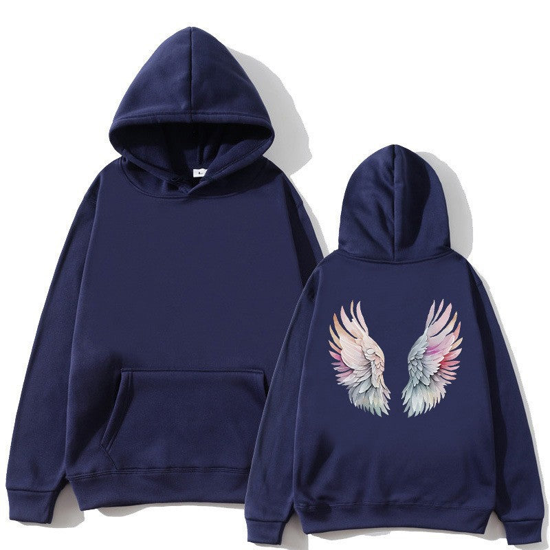 Women's hoodie with stylish angel wing design Lisslune