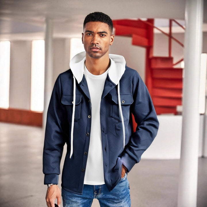 Men's fashionable hybrid jacket with detachable hood and practical pockets Lisslune