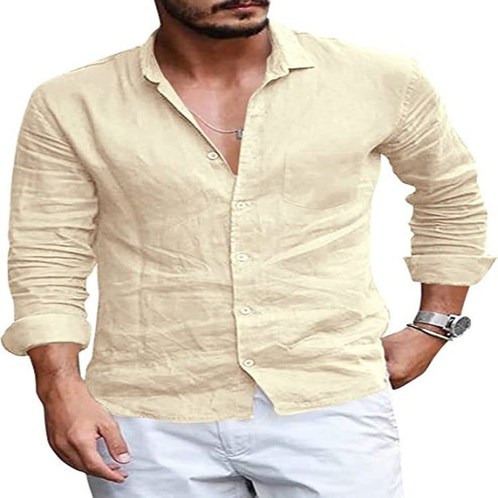Men's casual long sleeve shirt made of breathable and air-permeable fabric Lisslune