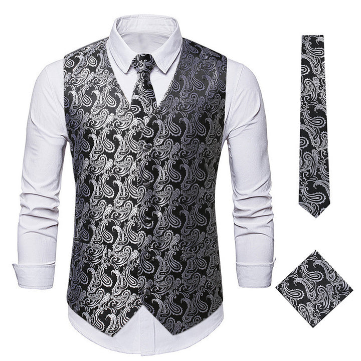 Men's elegant vest with paisley pattern Lisslune