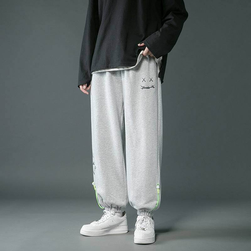 Men's casual pants with drawstring and fashionable design Lisslune