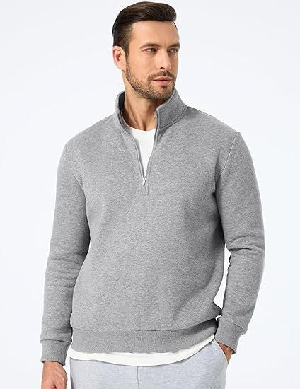 Men's sweatshirt with half zipper and modern cut Lisslune