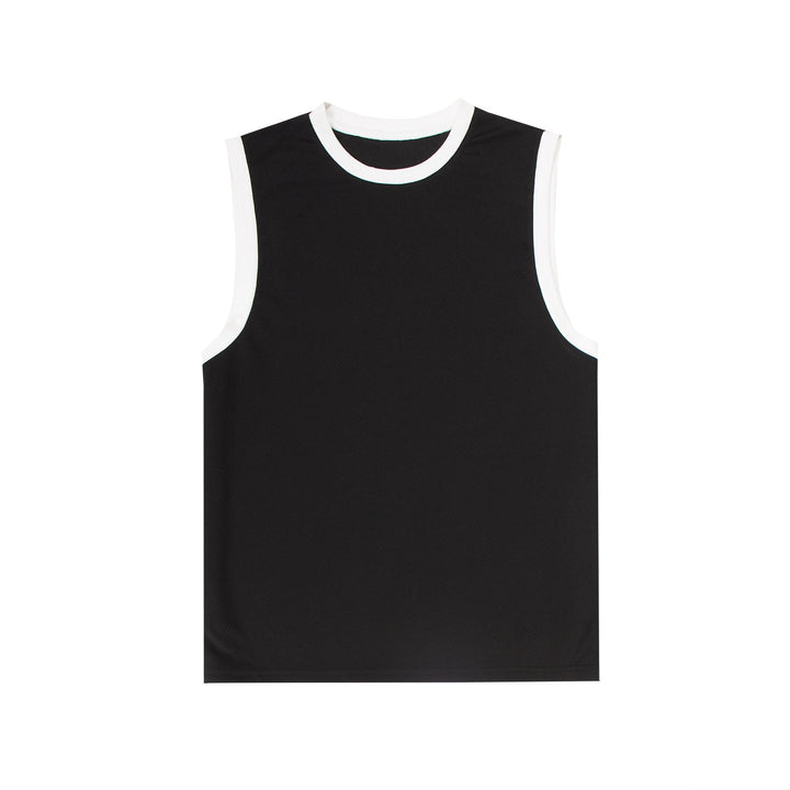 Rynx | non-binary outfits American retro contrast color vest loose pair sleeveless t-shirt stacked item trendy simple all-match top for men