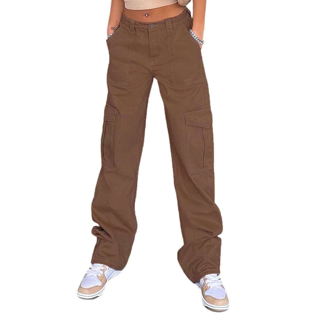 Women's cargo pants with a casual cut and practical side pockets Lisslune