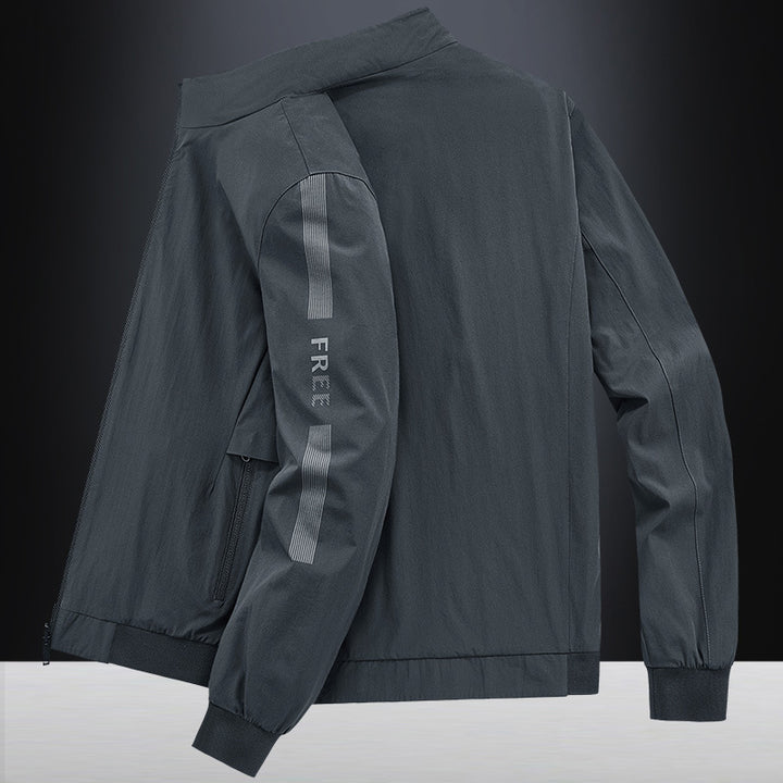 Men's Elegant Leisure Jacket with Modern Stand-Up Collar Lisslune