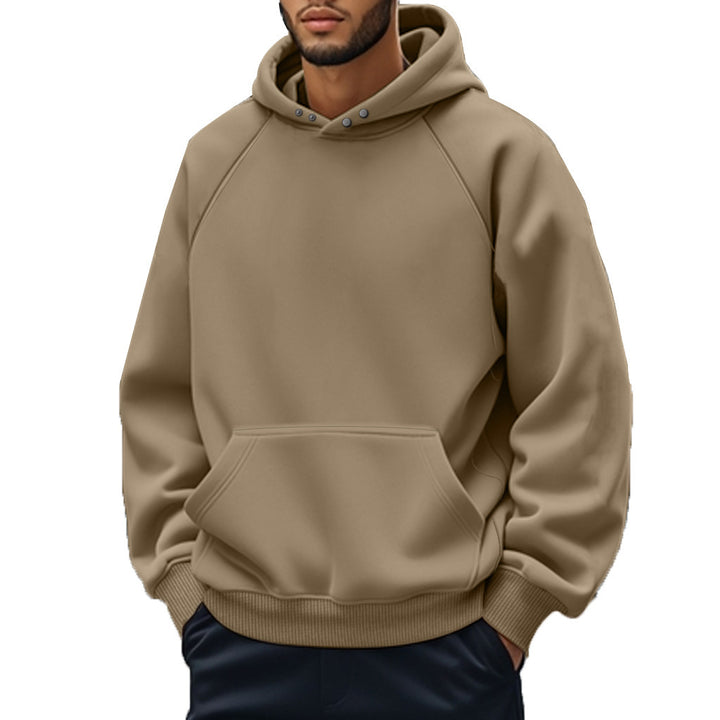 Men's hoodie made of soft fleece with kangaroo pocket and trendy design Lisslune