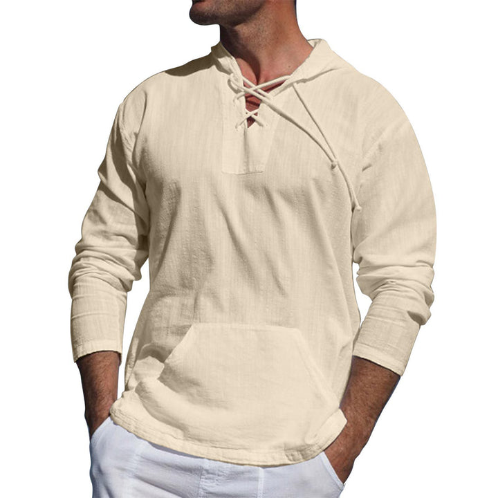 Men's casual hooded shirt with breathable material and modern cut Lisslune