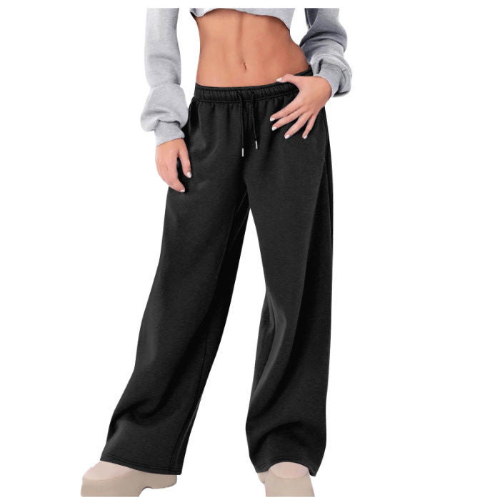 Women's loose casual pants with elastic waistband and side pockets Lisslune
