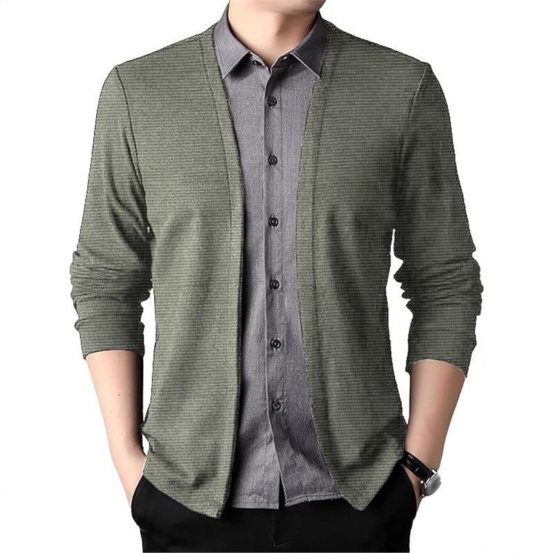 Men's structured cardigan with raw edges Lisslune