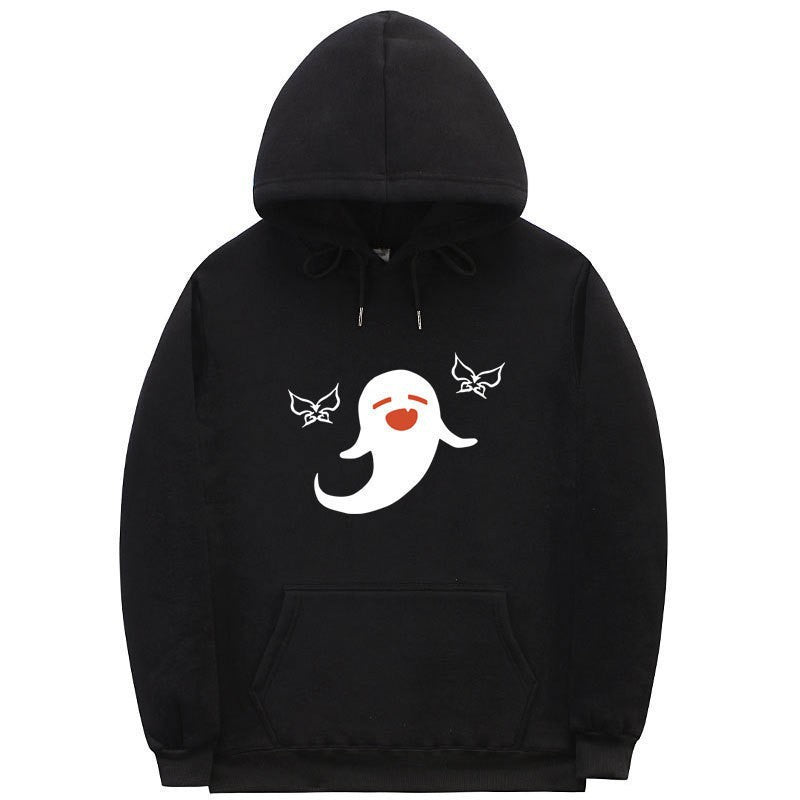 Women's Hoodie with Playful Ghost Design Lisslune