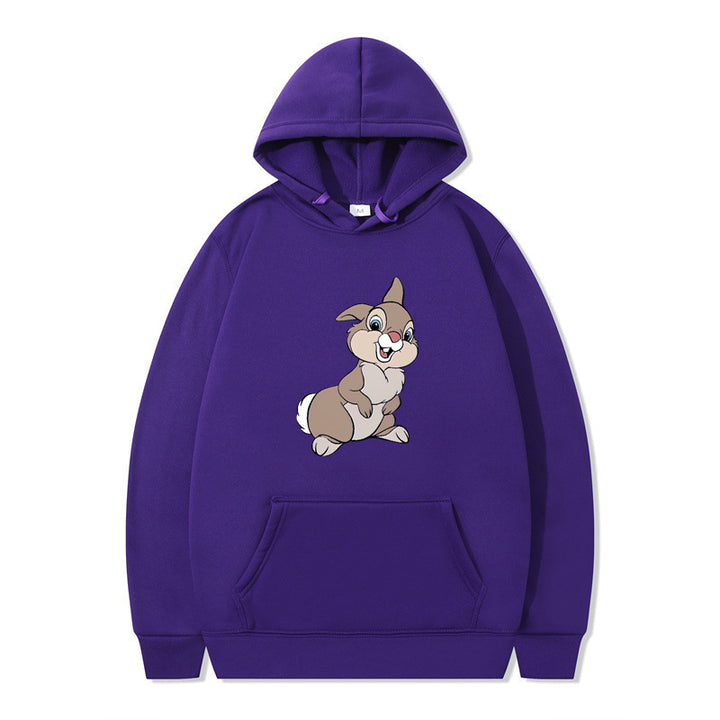 Women's hooded sweatshirt with cute rabbit design and comfortable kangaroo pockets Lisslune