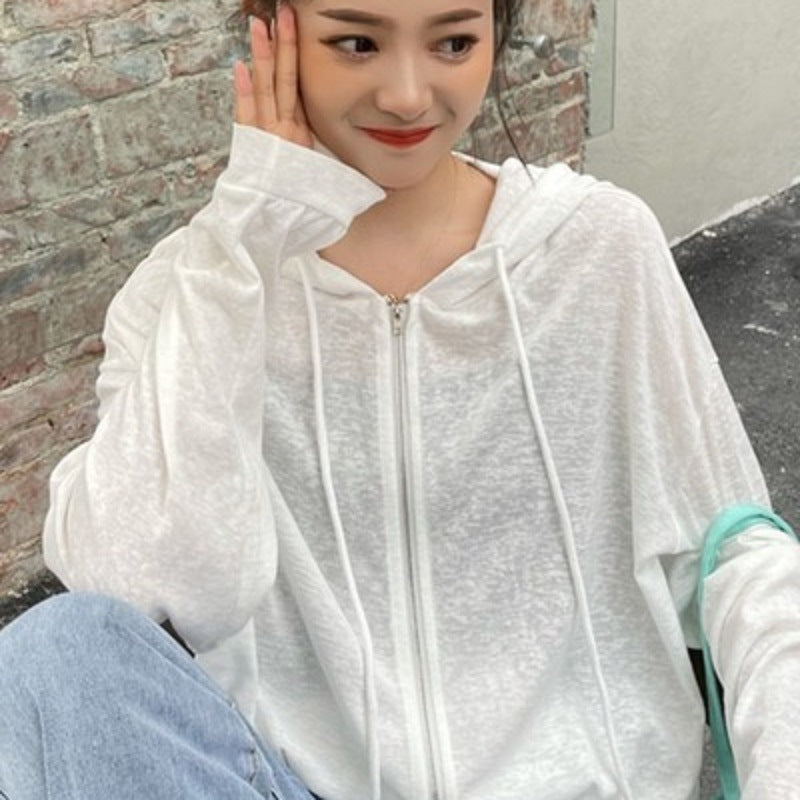 Women's casual hooded jacket with a relaxed fit and high-quality cotton blend