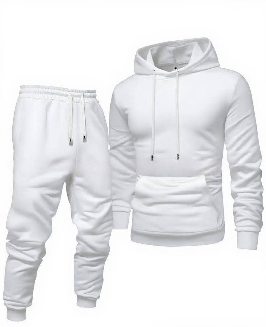 Men's Sporty Sweat Set with Elastic Waistband and Practical Pockets Lisslune