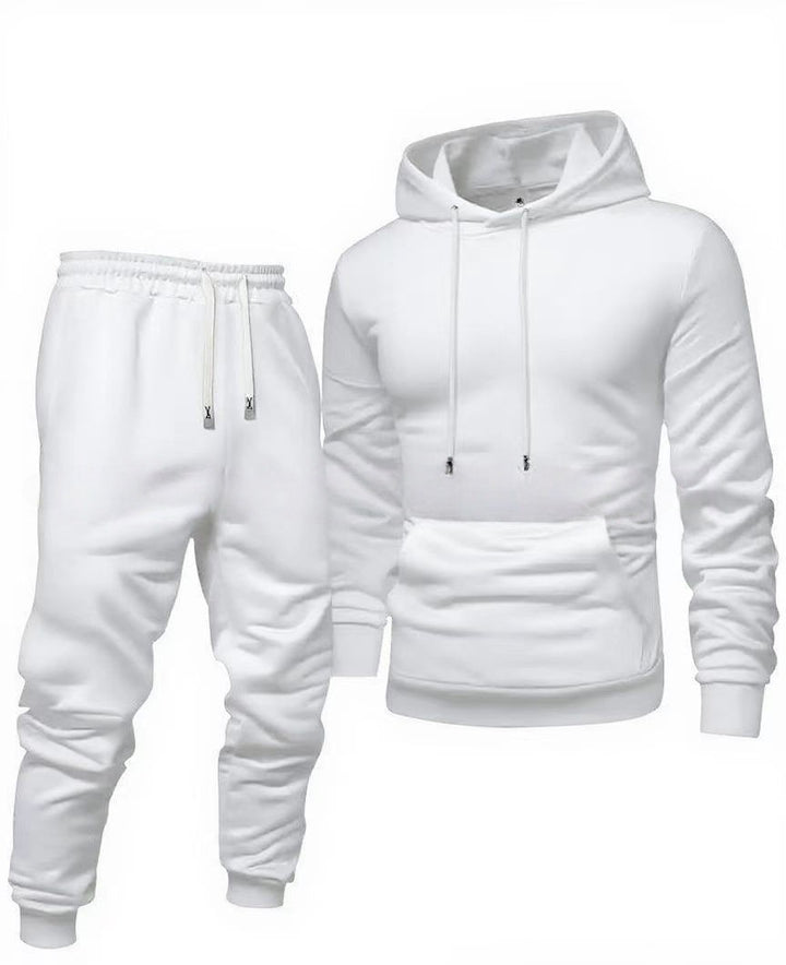 Men's Sporty Sweat Set with Elastic Waistband and Practical Pockets Lisslune