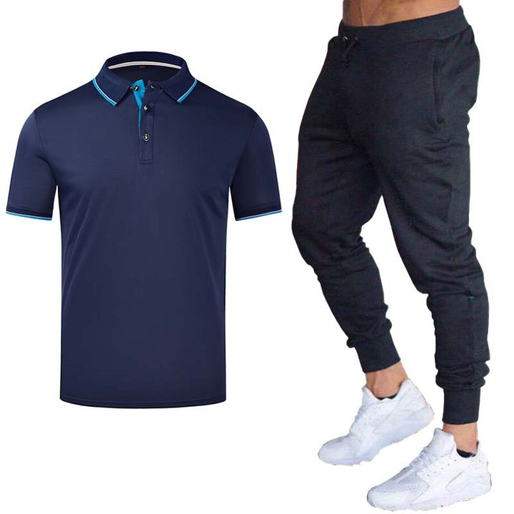 Men's Casual Polo Shirt and Sporty Joggers Lisslune