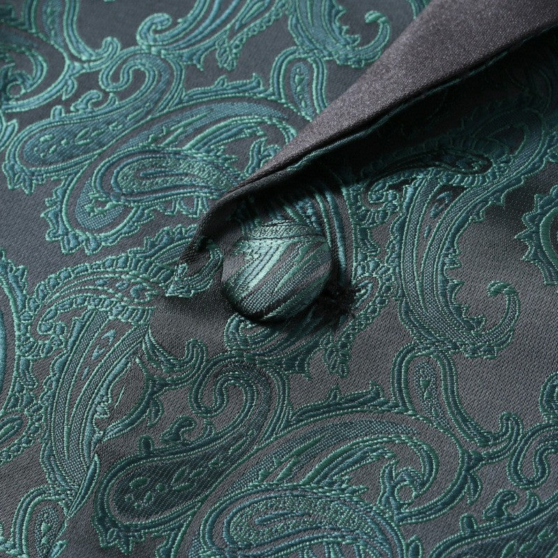 Men's elegant vest with luxurious paisley pattern Lisslune