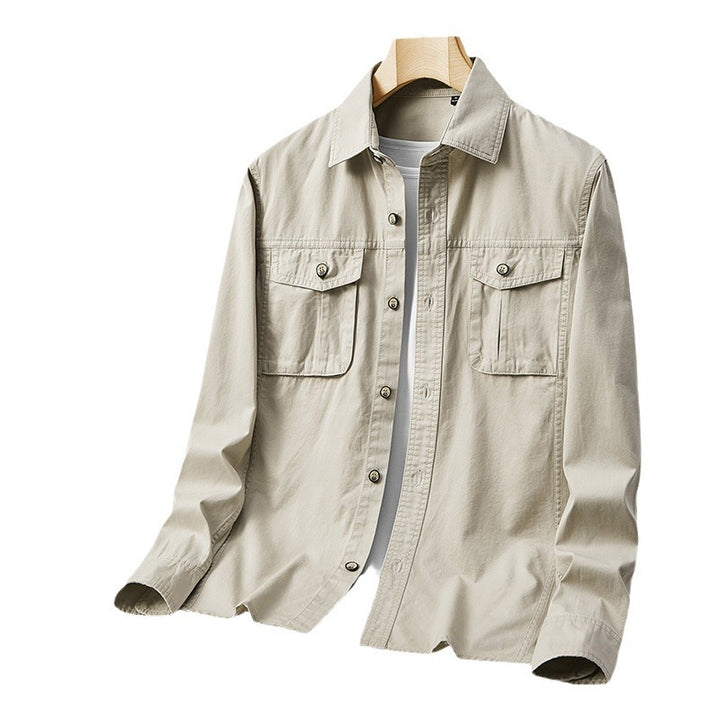 Men's Casual Shirt with Functional Breast Pockets Lisslune