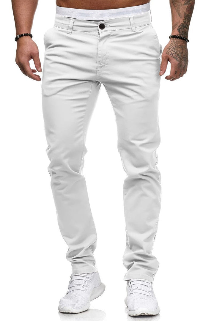 Men's Tailored Slim-Fit Chino Pants Lisslune
