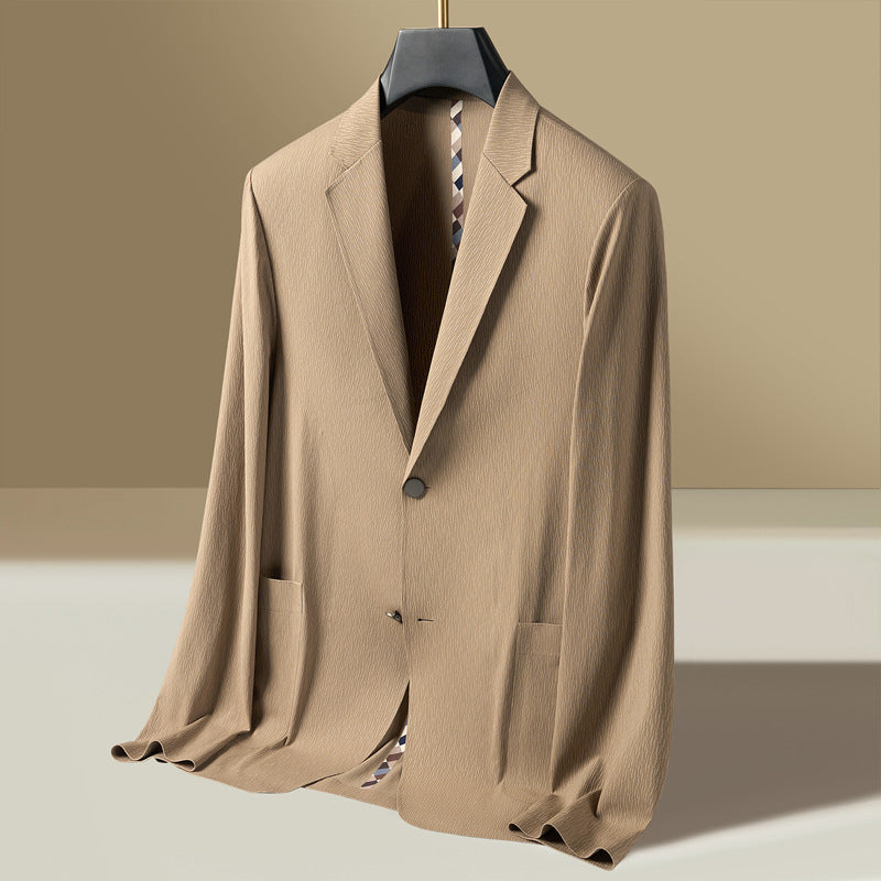 Men's Chic and Lightweight Blazer with Textured Fabric Lisslune