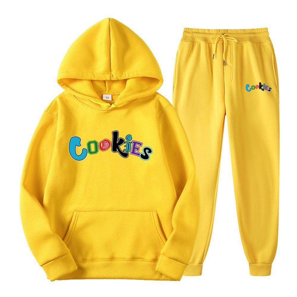 Women's Hoodie and Jogging Pants Set with Colorful Graphic Print Lisslune