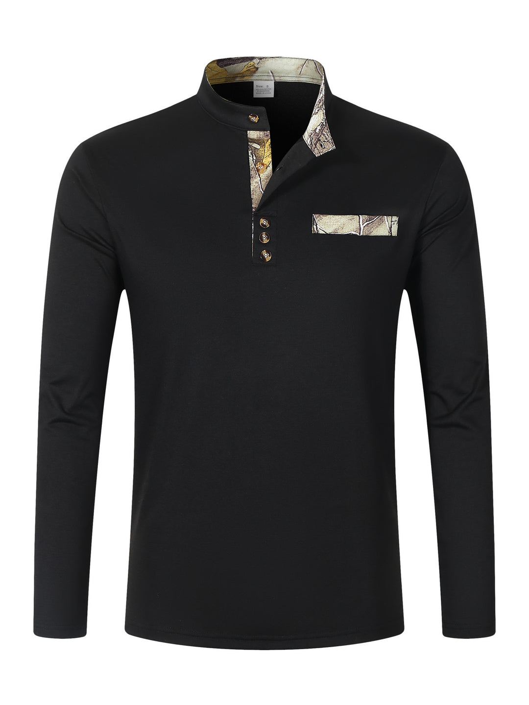 Men's Elegant Long Sleeve Shirt with Creative Collar Lisslune