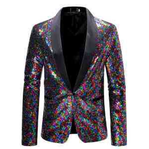 Men's shimmering sequin blazer Lisslune
