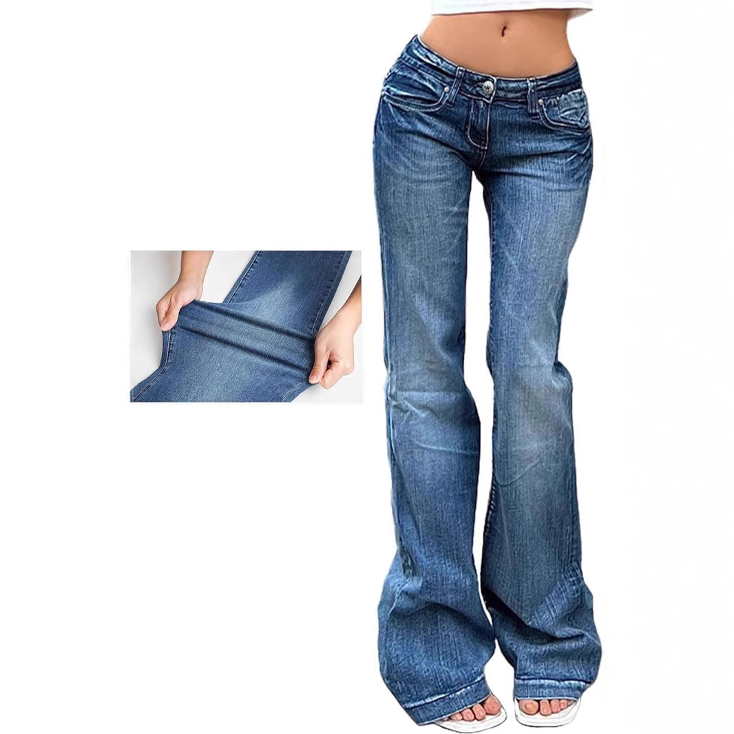 Women's Bootcut Jeans with Flexible Fit and High Waist Lisslune